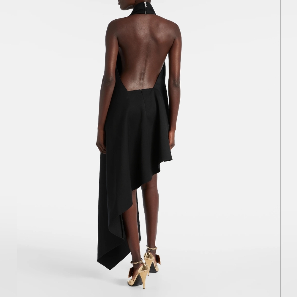 GIVENCHY Asymmetric Draped Sleeveless Wool Cocktail Dress FR 36 US 4 Org $3,450 - Picture 2 of 16